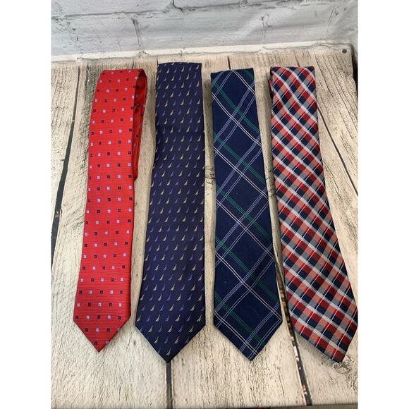 NAUTICA Men’s Lot of 4 100% Silk Ties - Picture 1 of 10